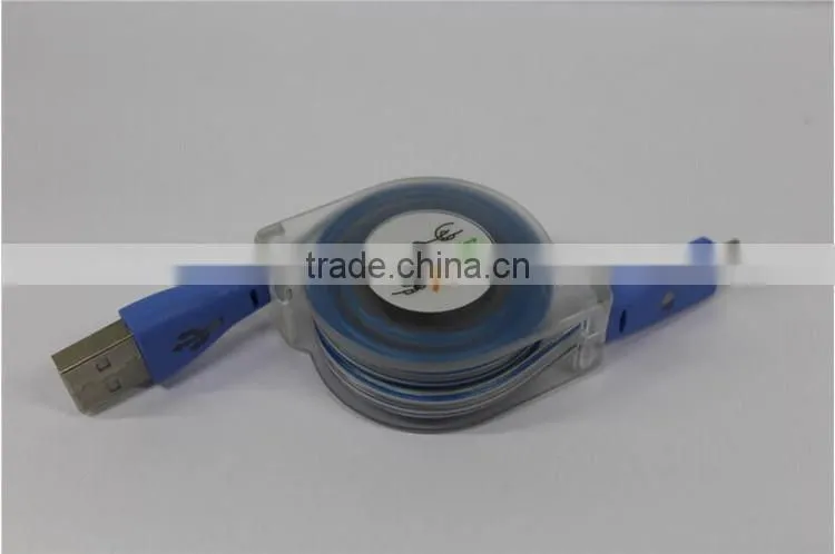 High Quality 1/2/3m Retractable Charging Cable