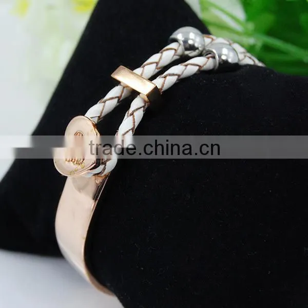 stainless steel jewelry, stainless steel leather bracelet