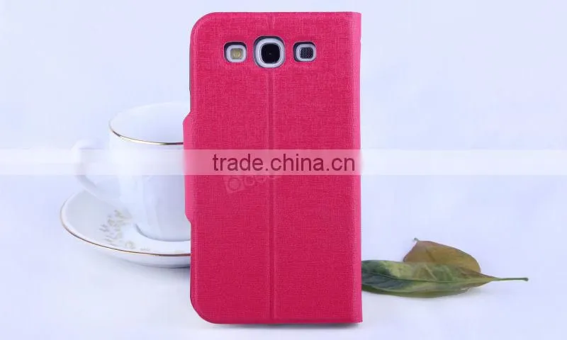 Good quality beauty leather wallet case for samsung galaxy s3 leather skin case