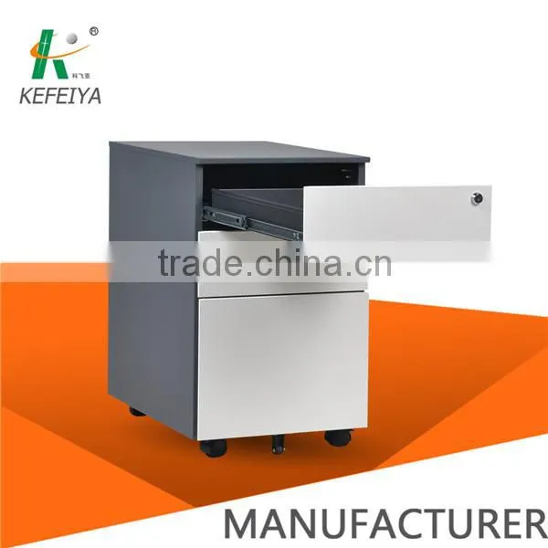 35kg load of each drawer 3 drawer metal mobile pedestal