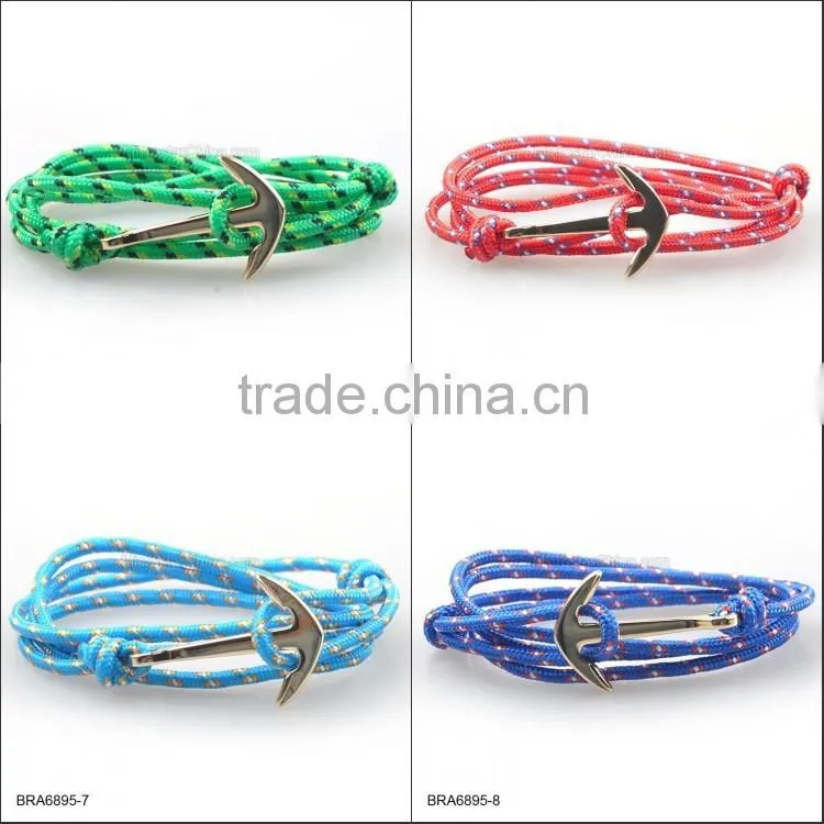 In Stock Navy Blue Rope Anchor Bracelet