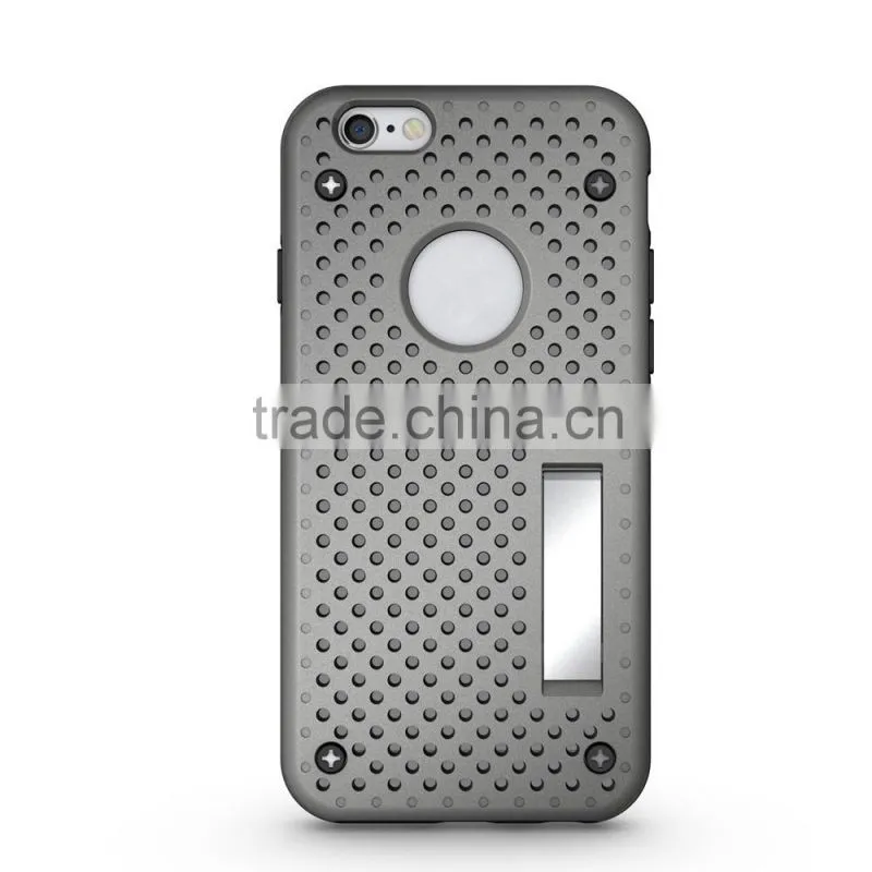 Durable Quick heat dispelling TPU PC 2 in 1 hybrid armor ultra thin case for iphone 6 6s plus