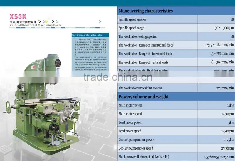 machine vice X53K Vertical Milling Machiney tool portable government-owned