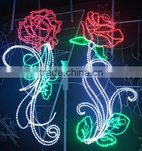 Romantic Decorative Rose Street Lighting Pole