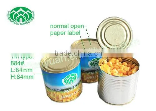 Good taste canned sweet corn A9/A10 for Europe Market