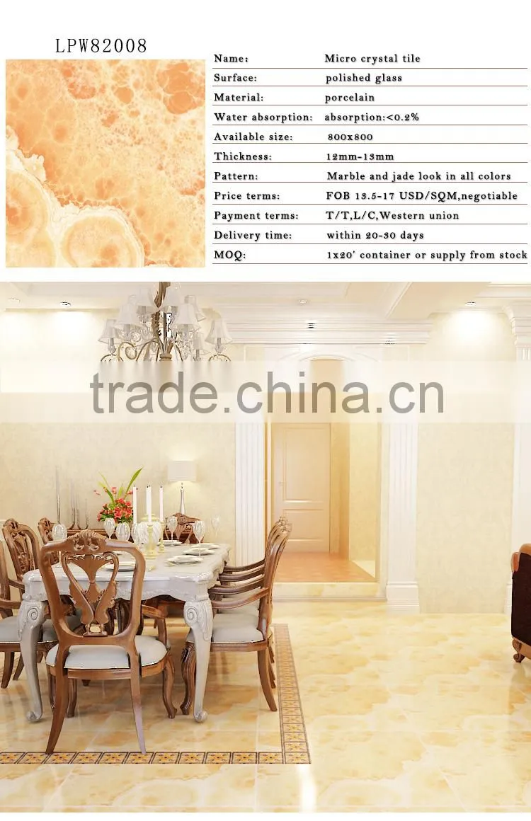 golden unique design crystal porcelanato polished tile