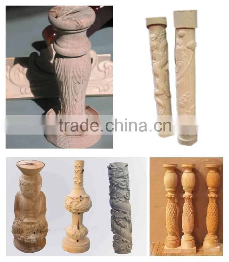 4 axis 3d cnc router engraving machine with 8 heads and 8 rotary cnc router