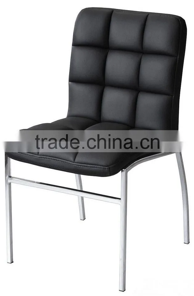 DC-2505 black Barcelona design Dining Chair with checkerboard