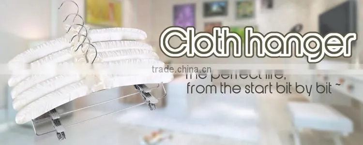 Clothes hanger fabric display hanger with two metal clips