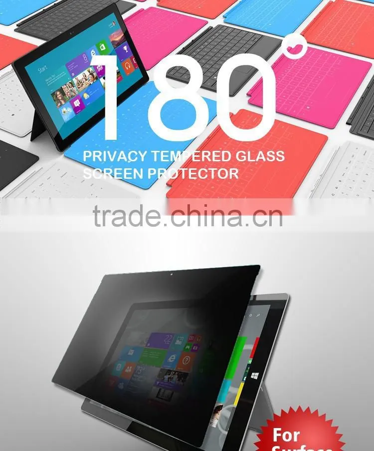 Premium privacy toughened glass screen case for Surface Pro 3