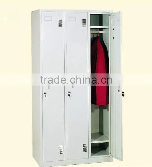 metal 3 door armoire locker iron cabinet from Luoyang factory