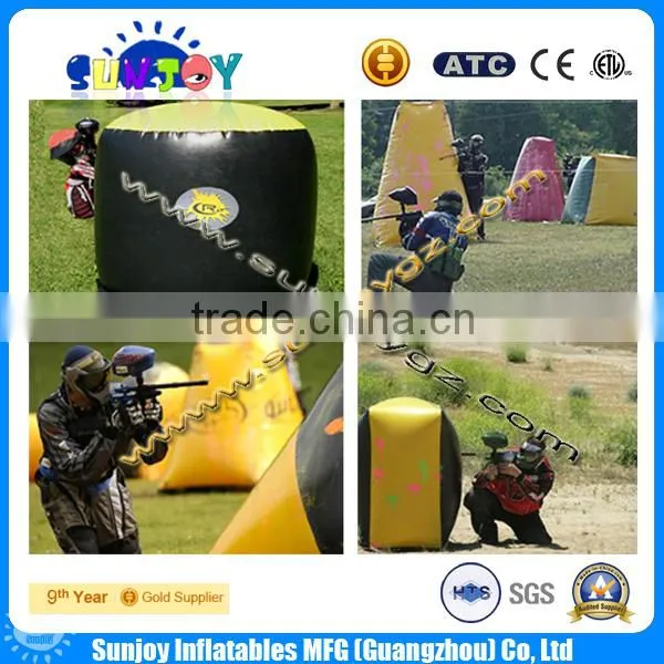 New design hot sale inflatable military paintball bunkers for rental sale outdoors