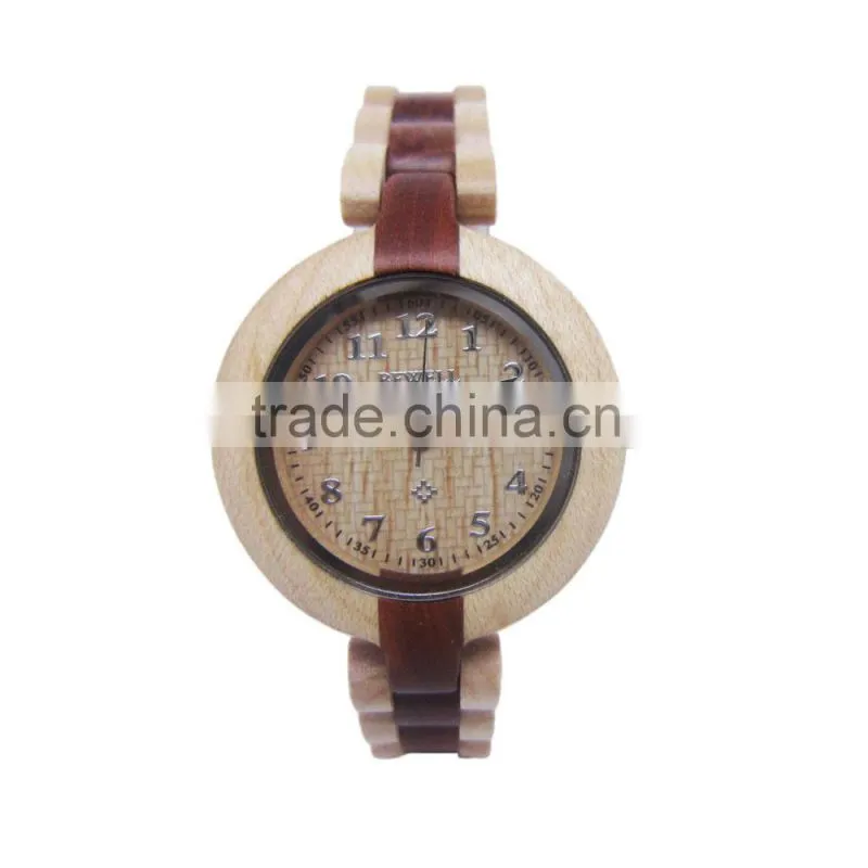 Europe and America Hot Selling Women wooden watch with Japan movement and quartz movement for hot sale