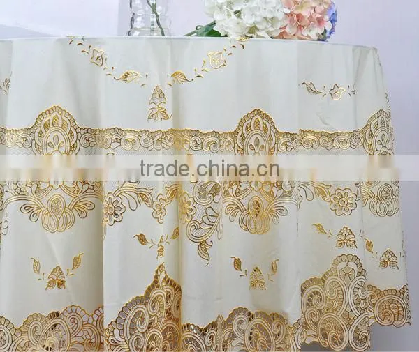 GOLDEN Crochet Vinyl Lace Table cloth - 60*90"