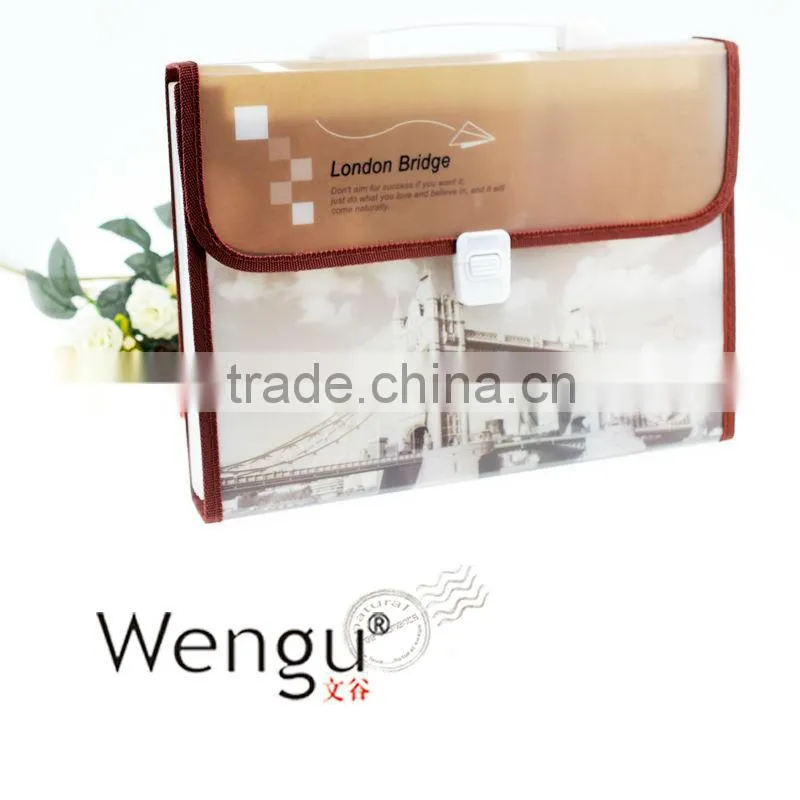 2014 fashion 13 sheets hand-held pp organ bag with button