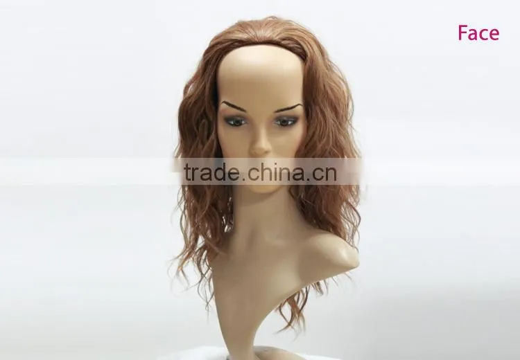 Wholesale cheap synthetic jewish wig blonde artificial kinky curly u part wig