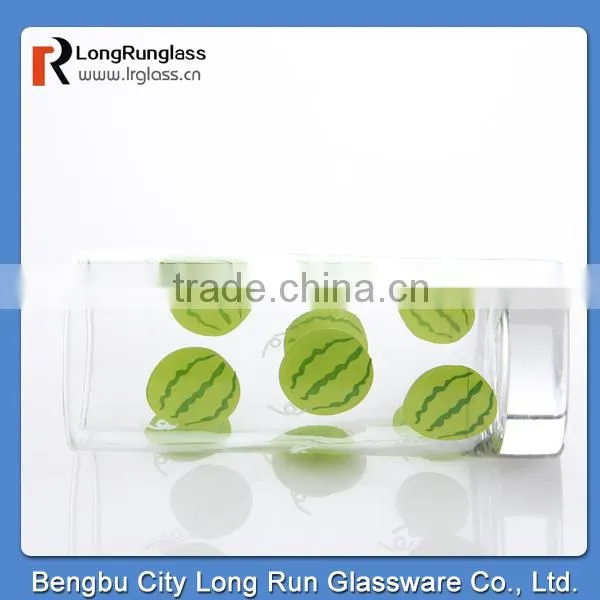LongRun 8oz watermelon decal glass beverage tumbler