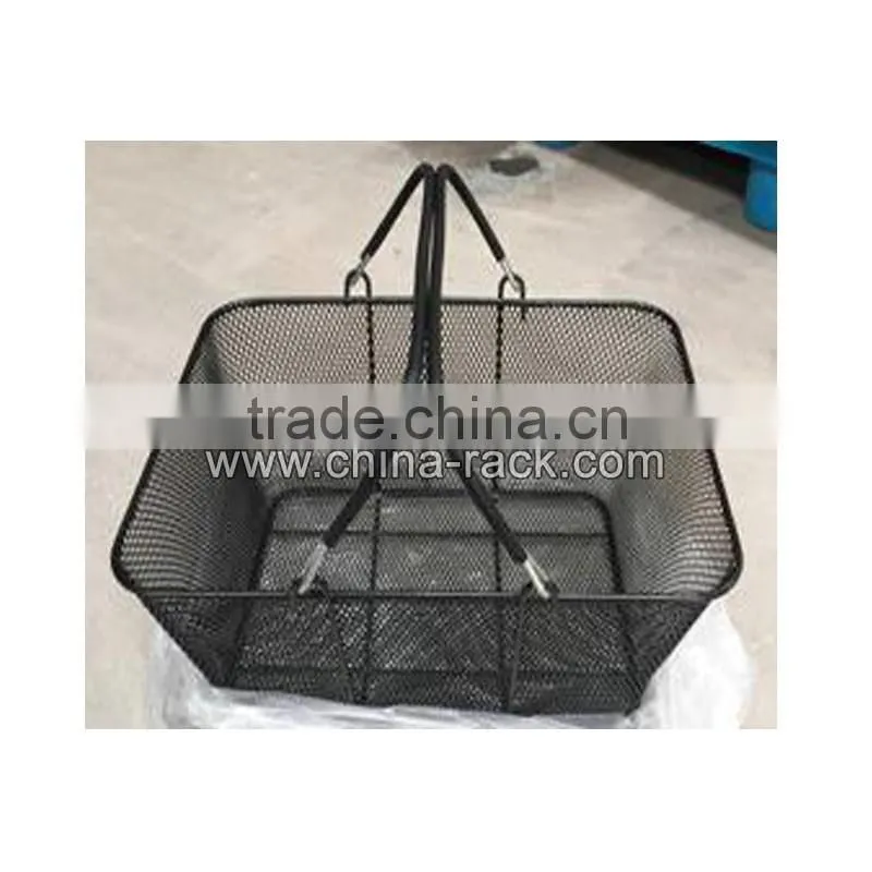 supermarket small metal shopping basket