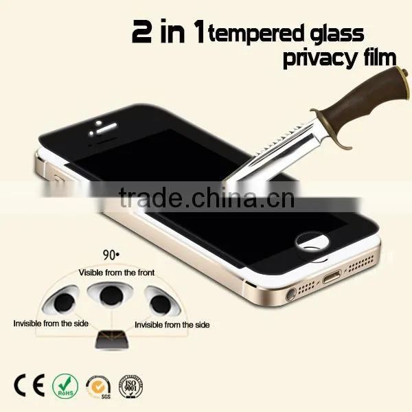 New product 2.5 D anti fingerprint privacy tempered glass for iphone 7 plus
