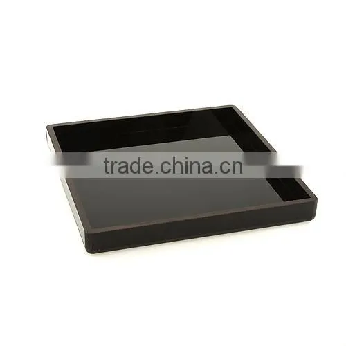 black acrylic serving tray