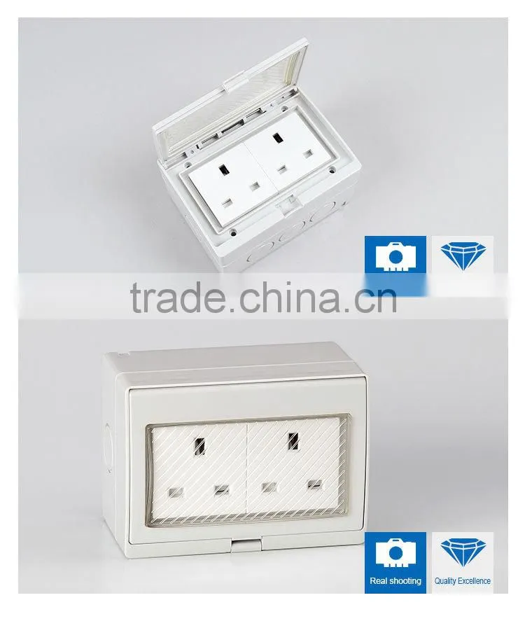 250V 13A Waterproof Switch And Outlet Waterproof Light Dimmer Switcher(SP-2S)