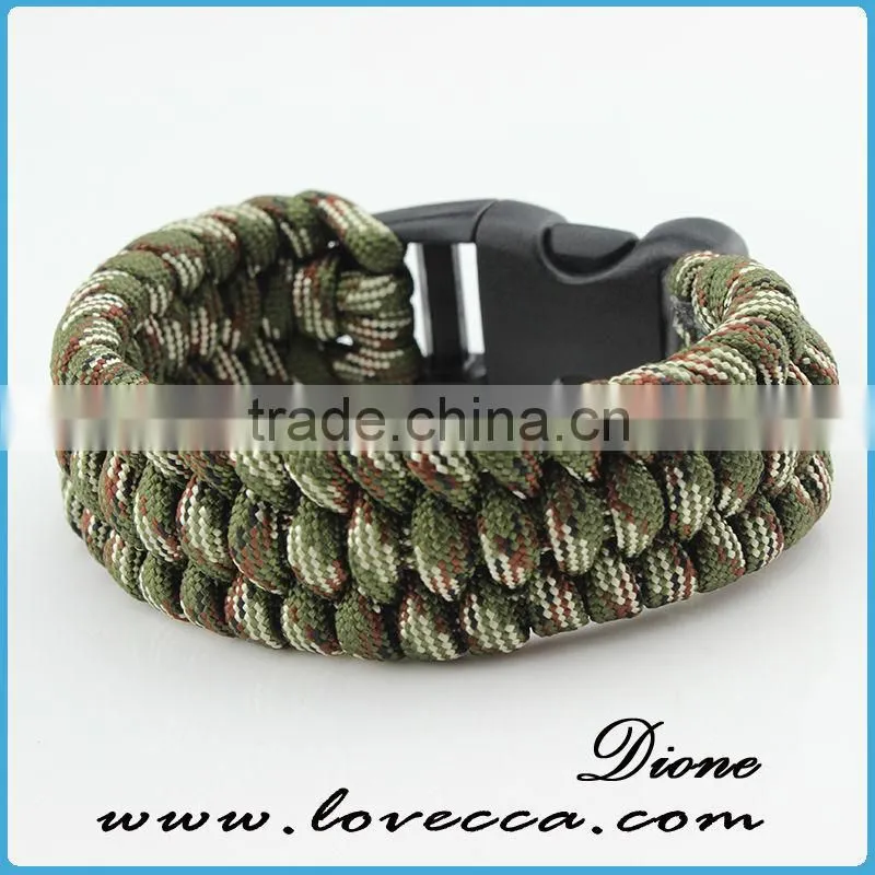 Military colors cheap survival bracelets Cross Paracord outdoor bracelets