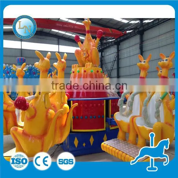 Park carnival children jumping rides kids jumping kangaroo game