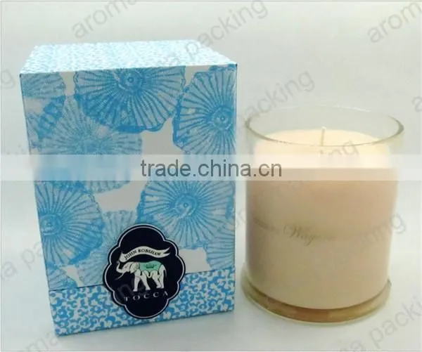 high quality flat candle box with custom different design for scented candle packing