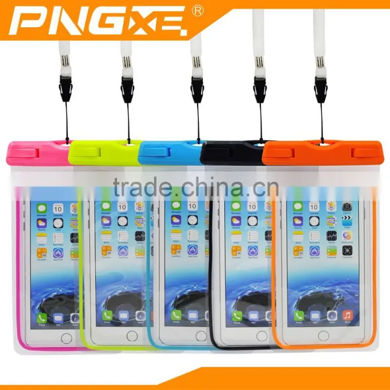 PNGXE Hot selling IPX8 certified universal pvc mobile phone waterproof bag waterproof bag