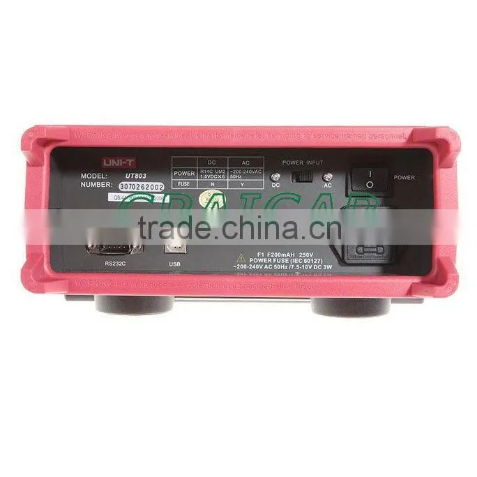 UNI-T UT803 UT-803 Bench Top Digital Multimeter Volt Amp Ohm Capacitance Temp Tester