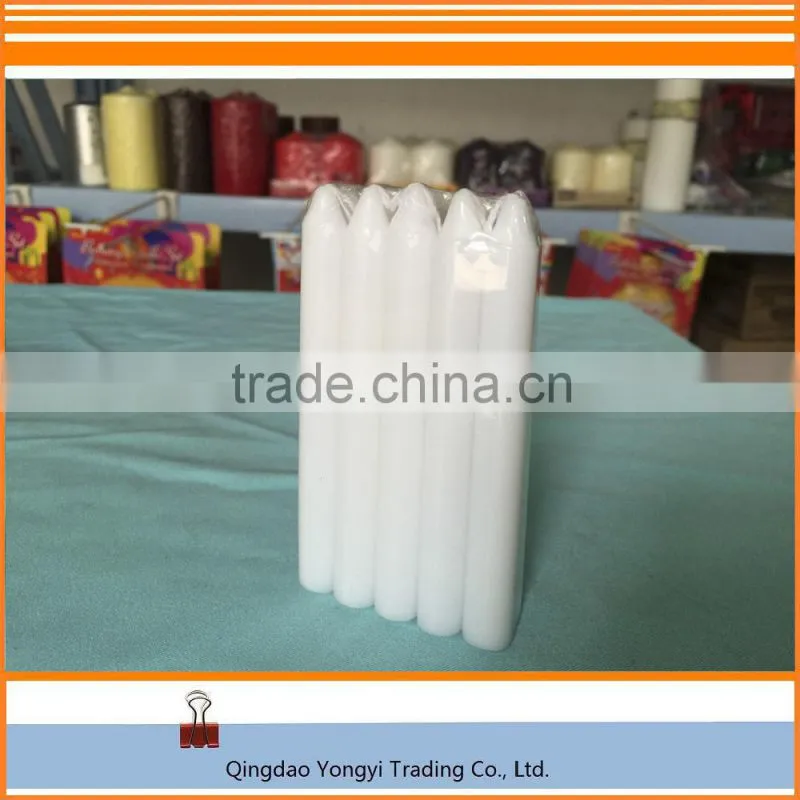 christmas and party taper simple white candle