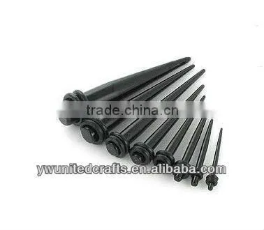 Single Black Ear Taper Stretcher Expander Gauge Plug