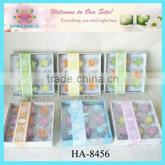 decorative art candles with holders gift set