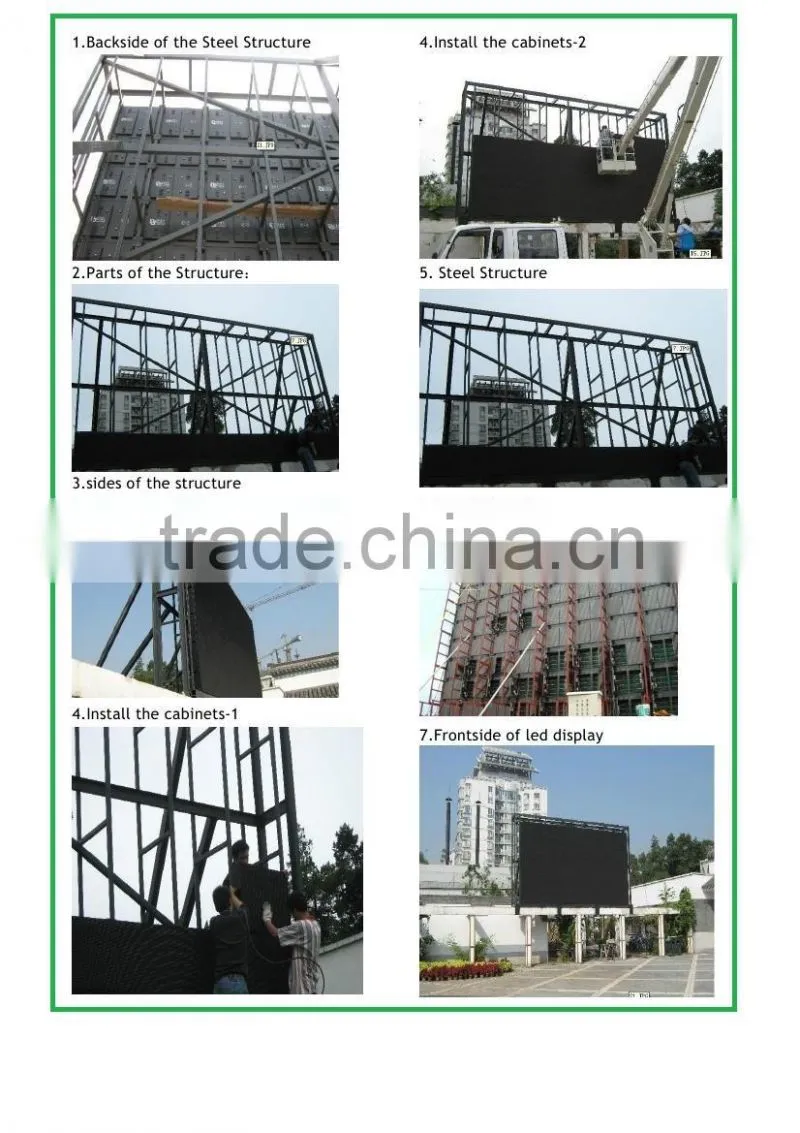 bus station stadiums Led screen display signs P10,P12,P16,P25,P31.25