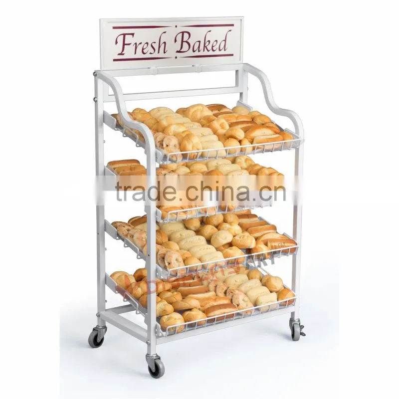 4 Shelves Bakery Display Rack