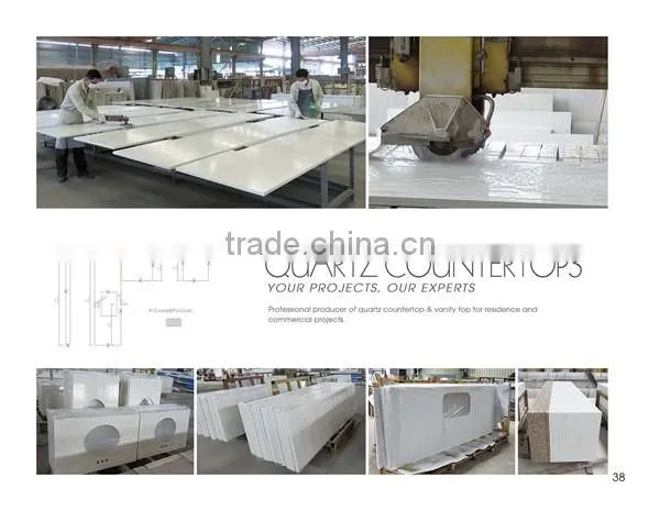Bathroom vanity top sparkle white quartz stone