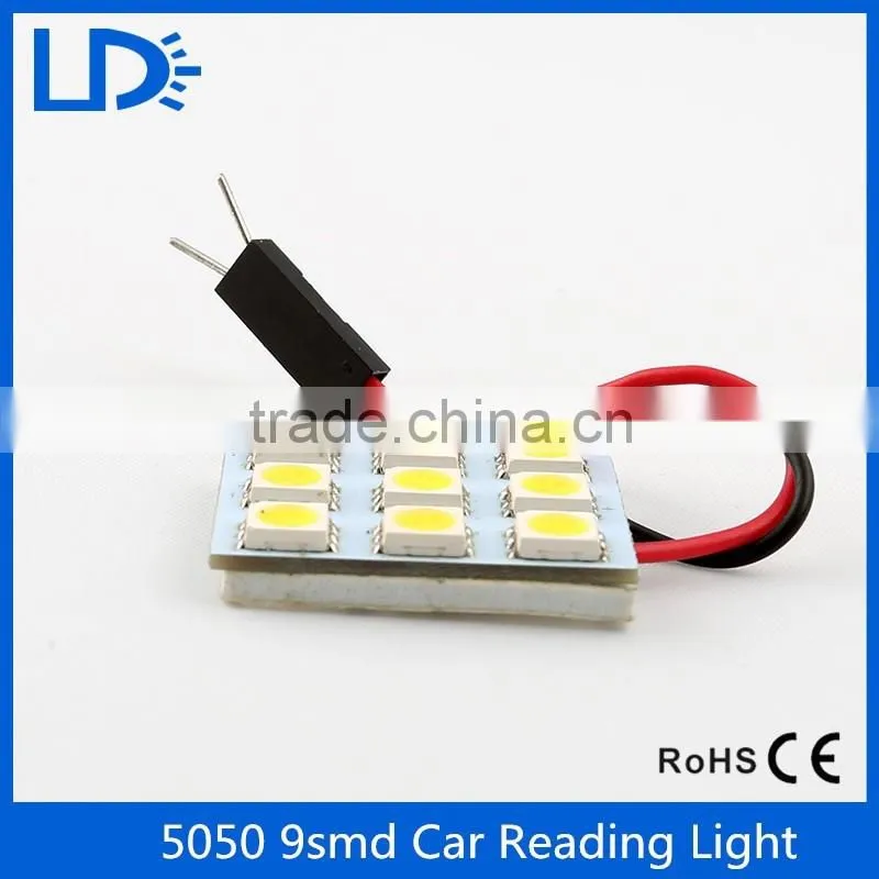 Big Promotion 5050 9SMD COB LED Panel Super White Car Auto Interior Reading Map Lamp Bulb Light Dome Top Light