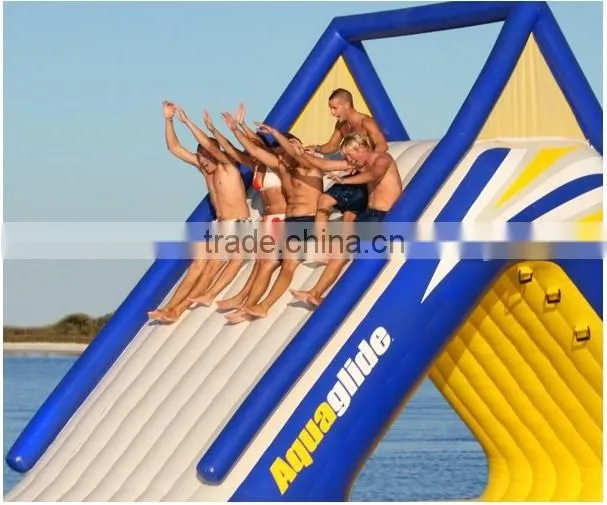 inflatable aqua slide,inflatable glide,inflatable wet slide,play on sea or lake water games