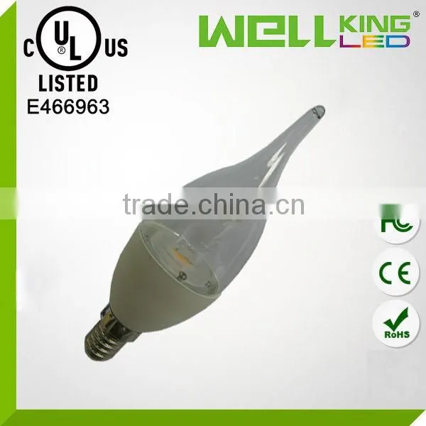 UL certificated E12 Base COB 5W LED candle light