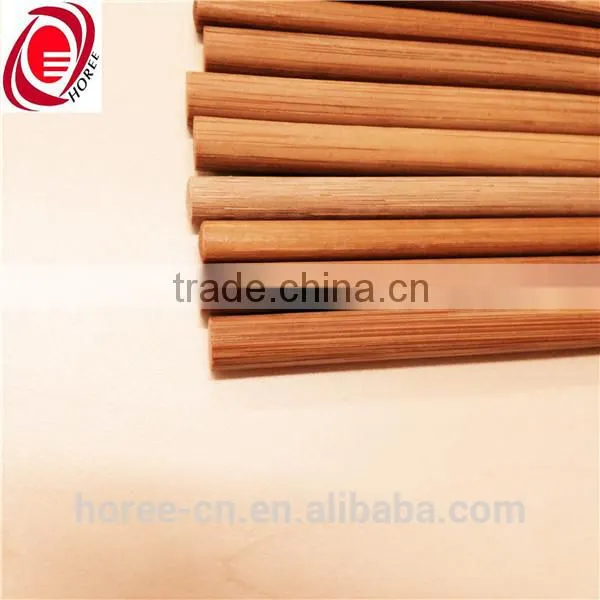 Chinese food grade carbonated round bamboo chopsticks