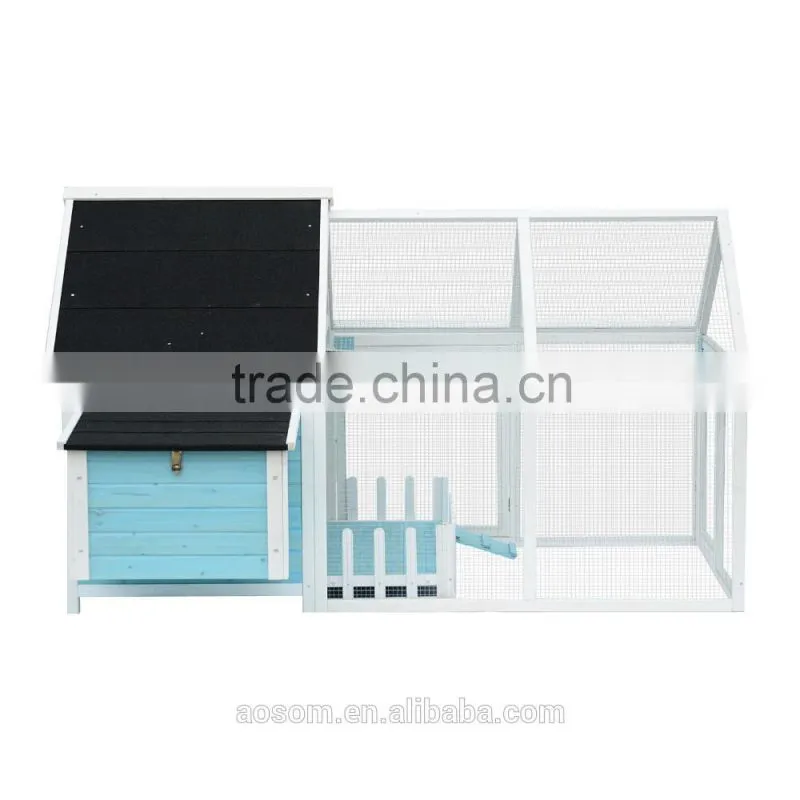 Pawhut Deluxe Chicken Cage Coop Run Nesting Box Large Outdoors House