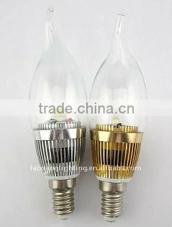 Dimmable LED chandelier light bulb