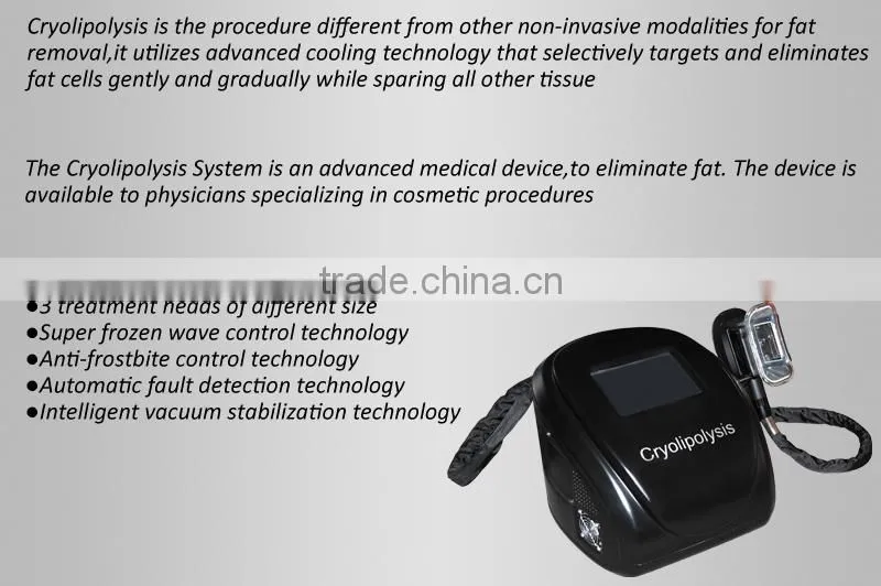 Cryolipolysis slimming device!Advanced cooling technology machine,2 years warranty&CE certified