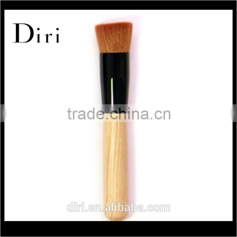 Wholesale bamboo synthetic hair powder brush angular brush