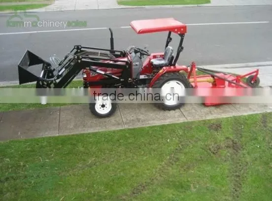 Small tractor 30HP 4WD with 4in1 assembled loader and 3PL backhoe