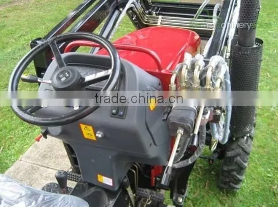 Small tractor 30HP 4WD with 4in1 assembled loader and 3PL backhoe