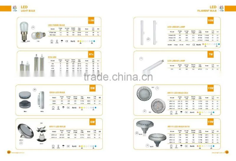 J78 460lm 5w equal to 50w R7S 2835 smd led corn light with UL standard