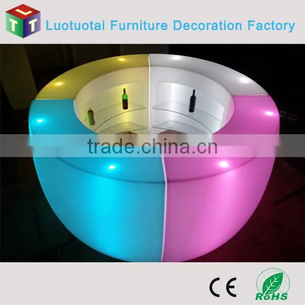 PE plastic LED Bar Chair with 16 color change