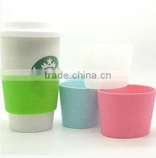 Food grade anti-skidding silicon rubber bottle sleeve
