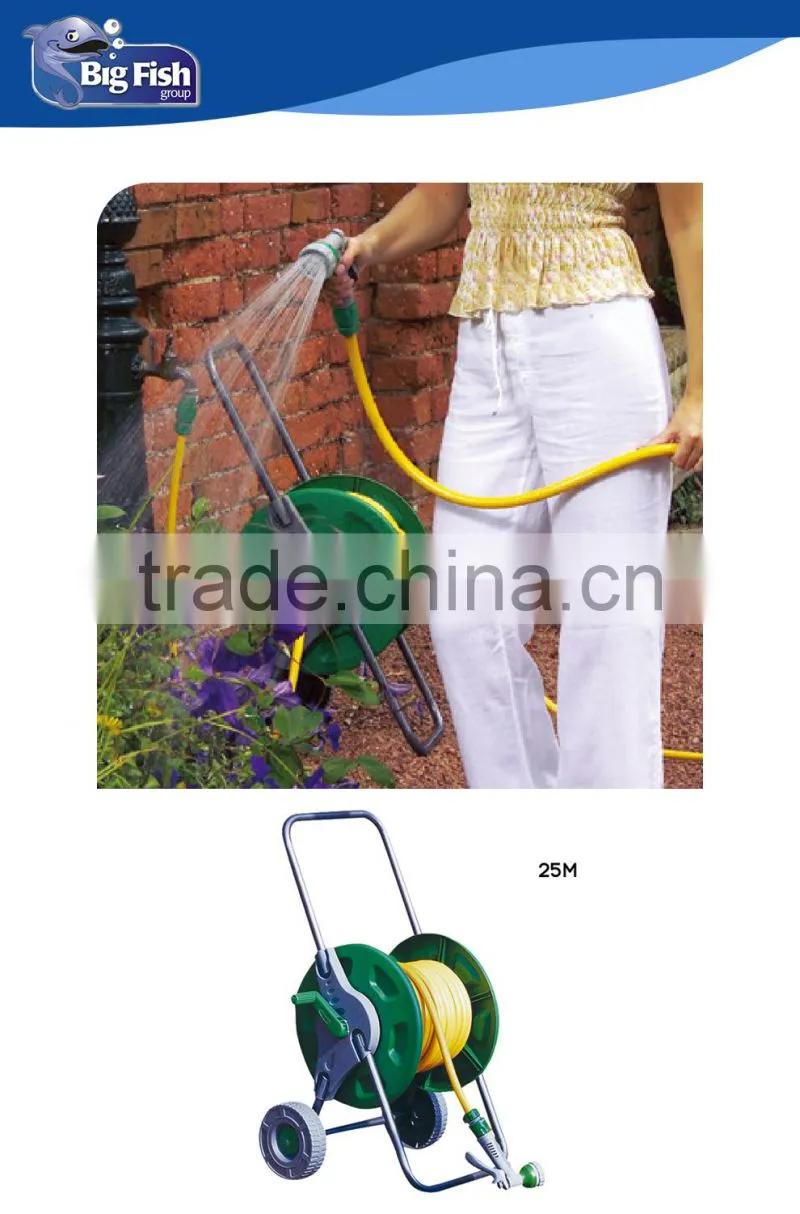 Hose reel cart /hose trolley set/garden hose/hose fitting/25mm hosepipe/water hose/Robust self assembly/snap/water stop